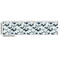 thumbnail image 3 of Ambesonne Nautical Fabric by the Yard Upholstery, Happy Wild Whales Print, 1 Yard, Dark Petrol Blue Grey, 3 of 5