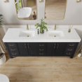 thumbnail image 5 of Leon 84" Double Bathroom Vanity in Fir Wood Black w/Composite in Lightning White, 5 of 18