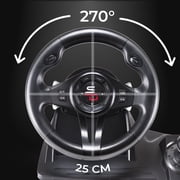 Subsonic - Superdrive GS550 Steering Wheel, 270° Rotation, with Pedals, Paddle Shifter and Vibration. Compatible Switch 2 / Switch, PS4, Xbox One, xbox Series x/S, PC – Black