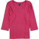 thumbnail image 1 of Karen Scott Blusa de jersey con ribete de botones para mujer, rosa, 1X, 1 of 1