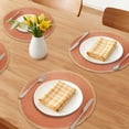thumbnail image 2 of Unique Bargains Farmhouse Woven Placemats Set of 6 for Dining Table Decor Dark Orange, 2 of 6