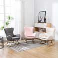 thumbnail image 7 of Ucloveria Small Rocking Accent Chair, Uplostered Glider Rocker Armchair for Baby Nursery, Comfy Side Chair for Living Room, Bedroom (Gray), 7 of 7