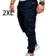 thumbnail image 2 of sweethay Pantalones de bolsillo para hombre Casual Elástico Cadena Moda Pantalones largos Joggers Uniforme atlético Azul marino 2XL, 2 of 6