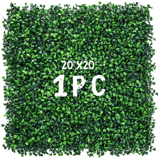 20 inch x 20 inch Artificial Boxwood Panels Greenery Backdrop Grass