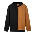 thumbnail image 6 of Timoontee Men's Fall Winter Fleece Lined Warm Hoodies Casual Long Sleeve Pullover Sweatshirts Trendy Color Block Hooded Sweatshirts Black M, 6 of 7