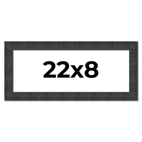 22x8 Frame Brown Rustic Solid Wood Picture Frame 1.5 Inches Wide | Interior Frame Depth 0.5 Inches