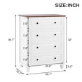 thumbnail image 4 of Bedroom White §4 Drawer §wide Drawers Chest§small Dressers Chest§storage Chest Cabinet Organizer§bedroom With 4 Storage Drawers Bedroom White 4 Drawers Spacious Storage, 4 of 7