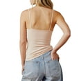 thumbnail image 3 of Liacowi Women Spaghetti Strap Camisoles Solid Color U-Neck Sleeveless Sling Tank Tops Summer Slim Fit Vests Streetwear, 3 of 4