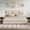 Beige, variant on Industrial Dark Gray Linen Non-Adhesive Headboard 24x12 Inch 6-Panel Kit - Peel and Stick Design for Queen Beds, Temporary Space Solution