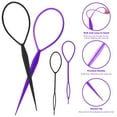 thumbnail image 5 of Topsy Tail Hair Tools for Styling Tail Combs for Hair Styling Topsy Turvy Hair Tool 4PCS Rat Tail Combs & 4 PCS Hair Loop Styling Tool Hair Tail Tools Hair Styling Tools & Appliances, 5 of 5