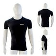 thumbnail image 3 of MRX Men’s Compression Shirts Athletic Gym training Workout Half Sleeve Black L, 3 of 7