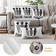thumbnail image 6 of Happy Easter Pillow Covers 2 Pack Spring Vintage Black White Plaid Dots Carrots Pillowcase Waterproof Outdoor Throw Pillow Cover for Patio Balcony Rectangular Cushion 20”x12”, 6 of 9