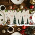 thumbnail image 5 of Beige Christmas Dresser Scarf Farmhouse, Dining Table Decorations for Wedding/Parties, Gnomes Xmas Tree Snowflake Winter Gifts Rustic Table Runner 72 Inches Long for Kitchen Dining, 14 x 72 In, 5 of 9