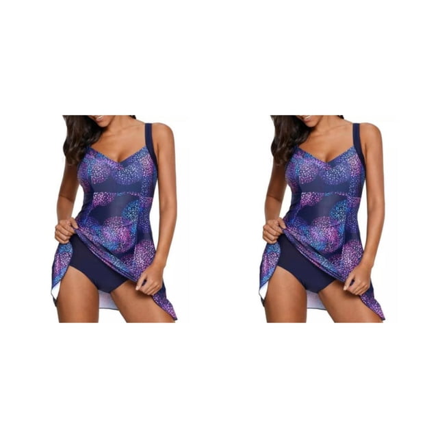Traje de baño de mujer Naiovety Ropa de playa Poliéster Sexy Vestido de baño una sola pieza Púrpura METRO