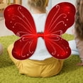 thumbnail image 2 of Butterfly Enfant Costume Butterfly pour Bal Masqué Fête Carnavals Rouge, 2 of 10
