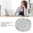 thumbnail image 3 of Metal ADHD Haptic Coin Adult Hollow Hub Pattern Anxiety Stress Relief Magnetic Push Clicker Slider Toy, 3 of 4