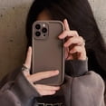 thumbnail image 4 of Compatible with iPhone 13 Pro Case, Slim Soft Gel Rubber TPU Material, Full Camera Protection, Shockproof Protective Phone Case for Women Girls Boys (Brown), 4 of 7