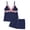 Navy, variant on Ribbed Lace Cami and Shorts Sleep Set (Women's Plus)