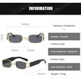 thumbnail image 3 of Vintage Black Sunglasses Women Luxury Small Rectangle Sun Glasses Men Female Gradient Clear Mirror Oculos De Sol, 3 of 6