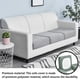 thumbnail image 5 of Yuarrent Funda de sofá Cojín de asiento Protector de muebles Mano de obra Artesanía decorativa Accesorios para el hogar Flexibilidad Fundas de asiento Decoración del hogar Verde Yuarrent HA067476-02, 5 of 6