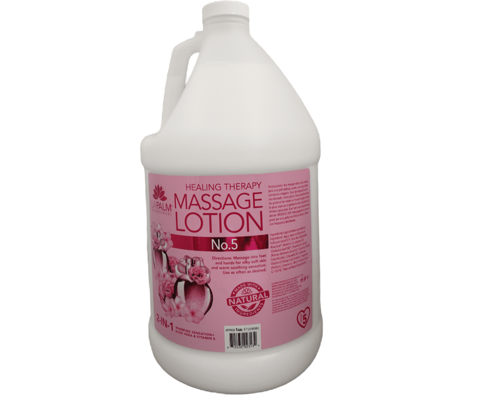 LaPalm Spa Healing Therapy Body Massage Lotion No. 5 size 1 Gallon