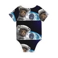 thumbnail image 2 of Daiia Cat Astronaut Printed Unisex-Baby Short Sleeve Onesies Bodysuits Baby Climbing Clothes Soft and Comfortable Romper with Expandable Shoulder Design-9M, 2 of 8