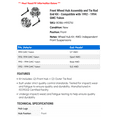 thumbnail image 2 of Front Wheel Hub Assembly and Tie Rod End Kit - Compatible with 1992 - 1994 GMC Yukon 1993, 2 of 2