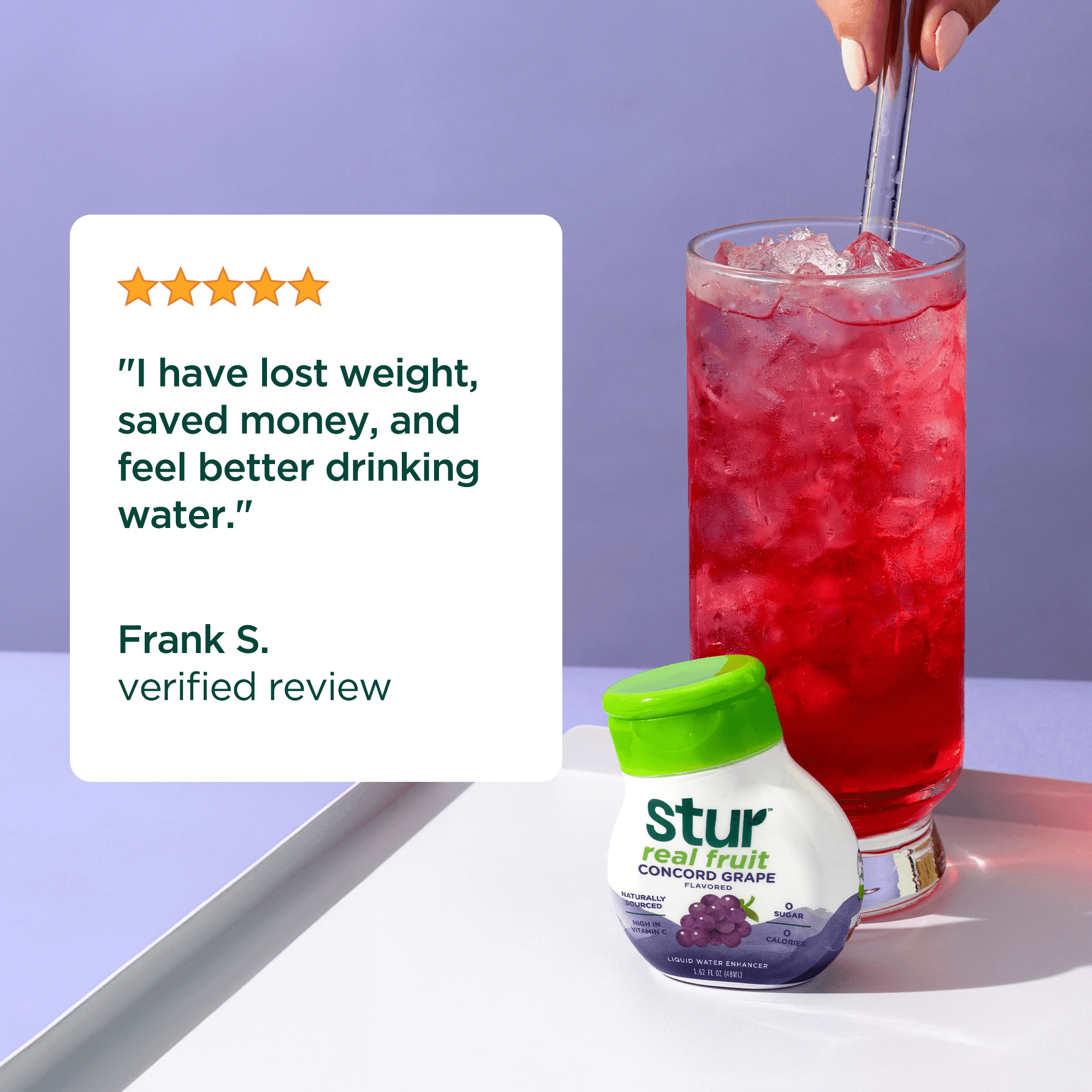 Stur - Grape, Liquid Water Enhancer Drink Mix, 1.62 fl oz Bottle (10 Pack)
