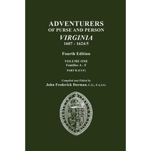 Pre-Owned Adventurers of Purse and Person, Virginia, 1607-1624/5. Fourth Edition. Volume One, Families A-F, Part B Paperback