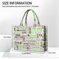thumbnail image 3 of Large Capacity Tote Bag,Green Brown Football Words Pattern Handbag Fashion Luxury Tote Bag,15.7"x13"x 5.1" Inches,Laptop Compatible, 3 of 6