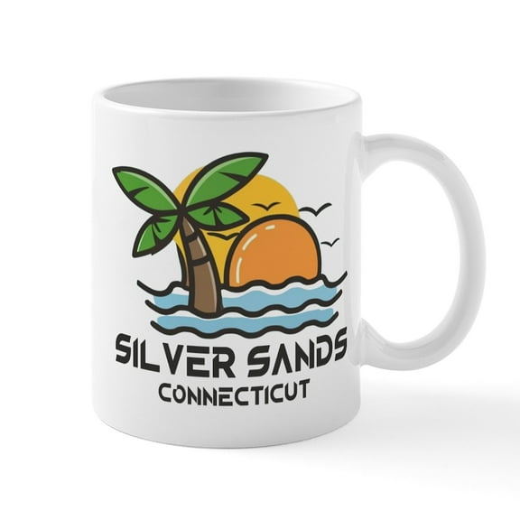 CafePress - Connecticut Silver Sands State Park Mugs - 11 oz Ceramic Mug - Novelty Coffee Tea Cup