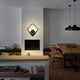 thumbnail image 2 of Lámpara de pared LED cuadrada para interiores Yafido, 12 W, luz blanca cálida, 3000 K, moderna, para escaleras, dormitorios, salas de estar, pasillos, color negro, 2 of 6