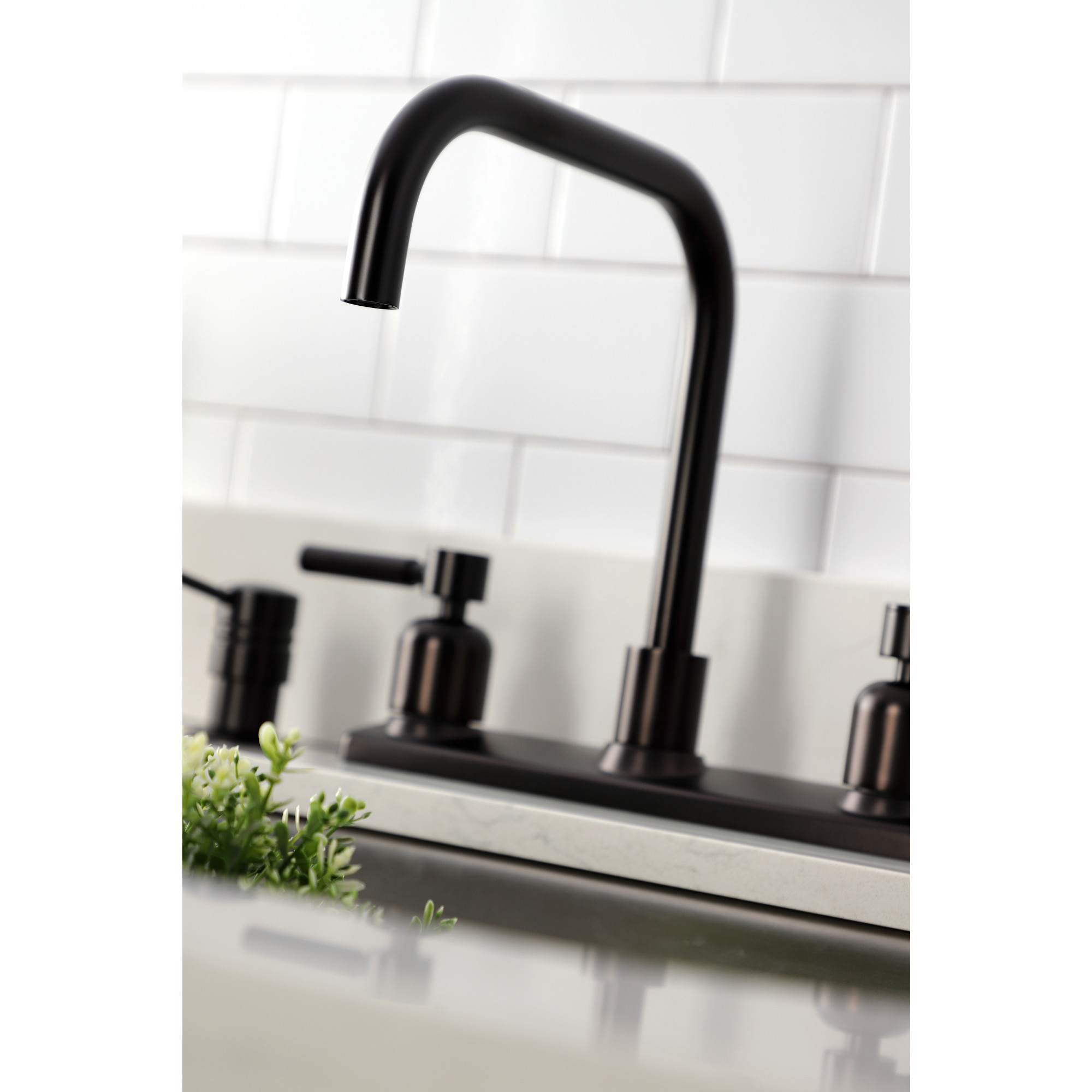 Kingston FB2145DL Concord Two-Handle 2-Hole 8" Centerset Kitchen Faucet in Oil Rubbed Bronze