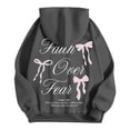 thumbnail image 7 of Puliio Women's Oversized Pullover Hoodie Bow Graphic Print Soft Long Sleeve Pocket Sweatshirt, 7 of 7
