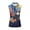 Mosaic Style American Bald Eagle with US Flag Elements & Sunburst Design, variant on HUIACONG American Flag Pattern Womens Sleeveless Golf Shirts, Fashion Golf Sleeveless Shirt Moisture Wicking Casual Golf Top Elastic