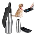 thumbnail image 1 of Bouteille d'Eau pour Chien - yd - 750 ml - Pliable à 180° - Acier Inoxydable - Étanche, 1 of 4
