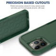 thumbnail image 3 of Defender Case for iPhone 13 Pro Max 6.7'' - Heavy Duty 1 in 1 Design Rugged Full Body Dustproof Shockproof Bumper Non-Slip Protective Cover,Green,For iPhone 13 Pro Max, 3 of 10
