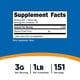 thumbnail image 2 of Glicina en polvo Nutricost 454 g, sin OGM, sin gluten, 1 libra, 2 of 5