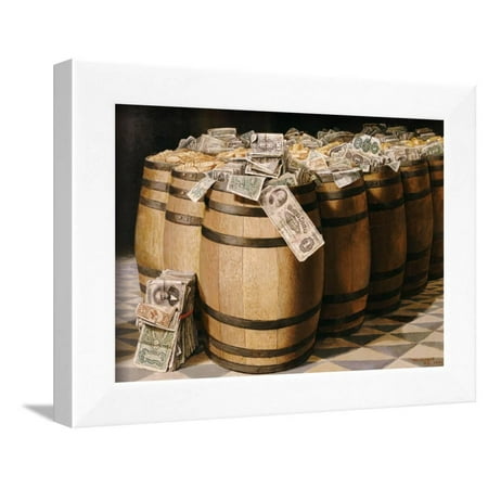 Burns Framed Print - Money to Burn, 1893 Framed Print Wall Art By Victor Dubreuil