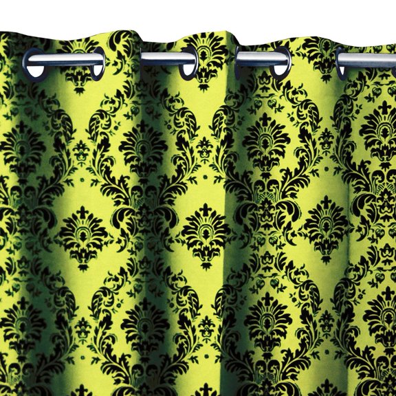 Grommet Blackout Curtain Taffeta Damask 56" Wide Curtain