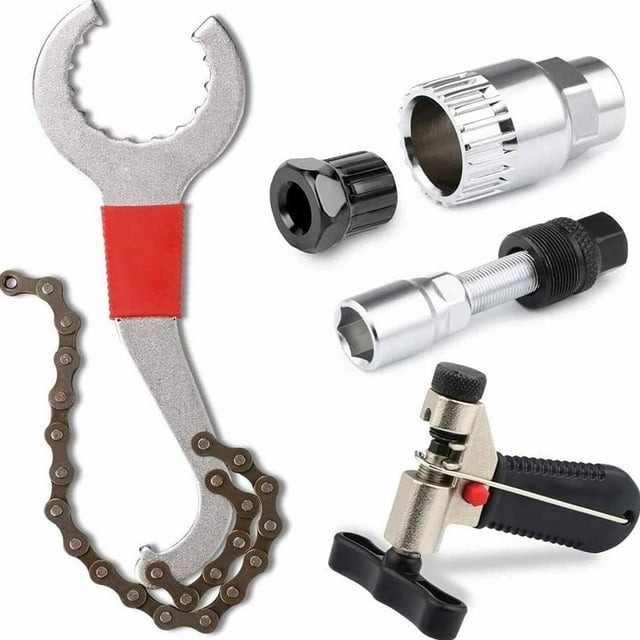 Kits de herramientas de reparación de bicicletas para bicicletas de montaña, cadena de bicicleta, soporte, rueda libre, herramienta para quitar manivela, herramienta de mantenimiento