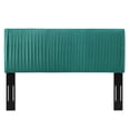 thumbnail image 4 of Tufted Headboard, King Size, Velvet, Teal Blue, Modern Contemporary Urban Design, Bedroom Master Guest Suite, 4 of 10