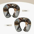thumbnail image 3 of Disketp Steampunk Squirrel Pilot Travel Pillow Memory Foam Neck Pillow Support Pillow for Camping, Sleeping Rest Cushion Airplane Pillow, 3 of 8
