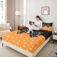 thumbnail image 4 of Homewish Teens Adults Female Men Cute Ribbon Bowtie Full Size Sheets 4-Piece,Cartoon Polka Dots Breathable Bed Sheets,Dreamy Princess Lightweight Sheet Sets,Luxury Bedroom Decor, 4 of 7