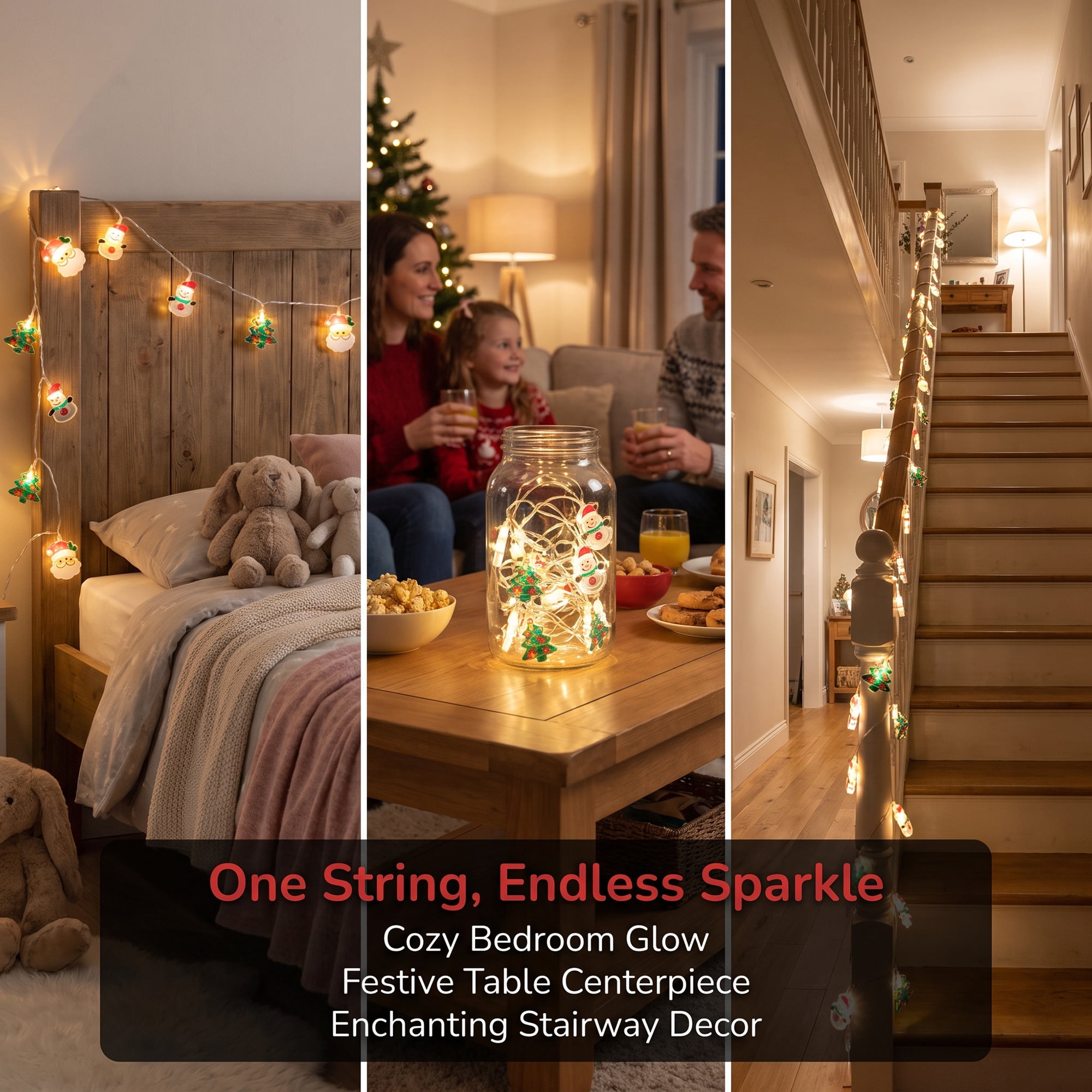 Unique Bargains Fairy Lights for Decor 9.8 ft Multicolor Battery Operated Twinkle Lights