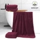 thumbnail image 5 of Juego de toallas de baño Cosy Family de microfibra, paquete de 4, color burdeos, 5 of 7