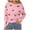 Pink, variant on Valentines Day Sweaters for Women Cute Heart Sweaters Knitted Crewneck Pullover Loose Long Sleeve Trendy Casual Fall Winter Tops (White,L)