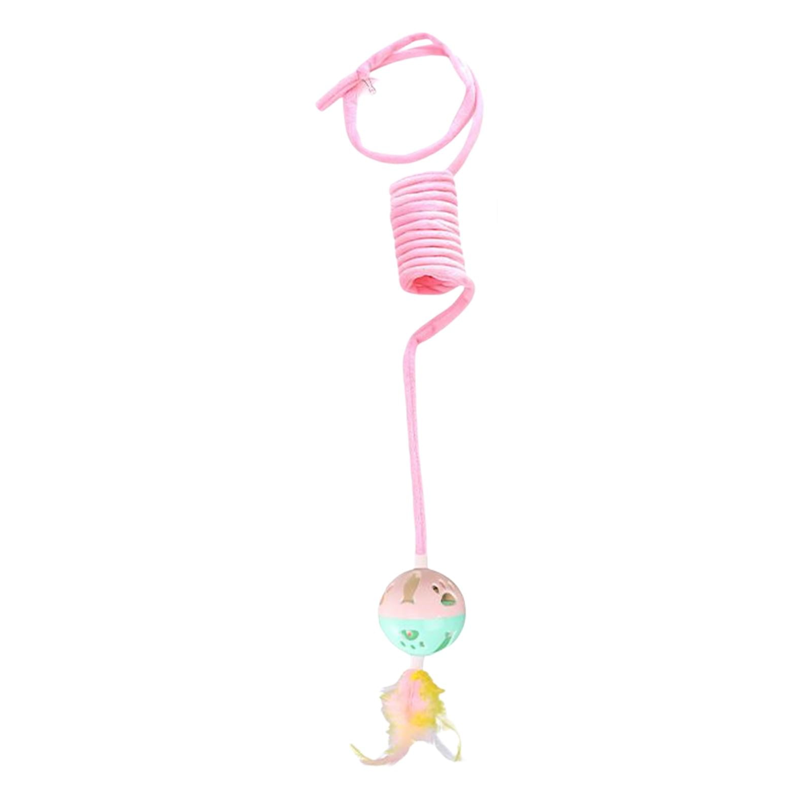 TOOYFUL 5x Cat Kitten Toy, Exercise Fuzzy Balls Indoor Elastic Rope Pet Supplies Cat Toy Flexible Rope Amusement Retractable