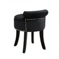 thumbnail image 5 of Neilson Slate Blue Velvet Vanity Stool - Nailhead Trim, Rolled Back,, 5 of 8