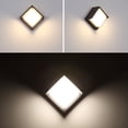 thumbnail image 2 of 12W Modern LED Outdoor Wall Light Impermeable Impermeable IP65 / Aluminio + acrílico / 3000K blanco cálido / Lámpara de pared LED, 16X10CM (Cuadrado) Adepaton GX-518, 2 of 4
